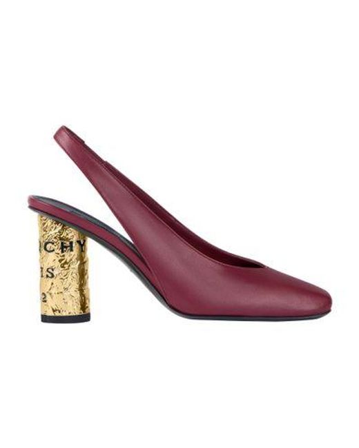 Givenchy Purple Leder-Pumps Tape