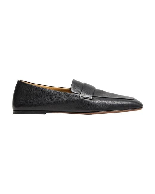 The Row Black Square Loafer