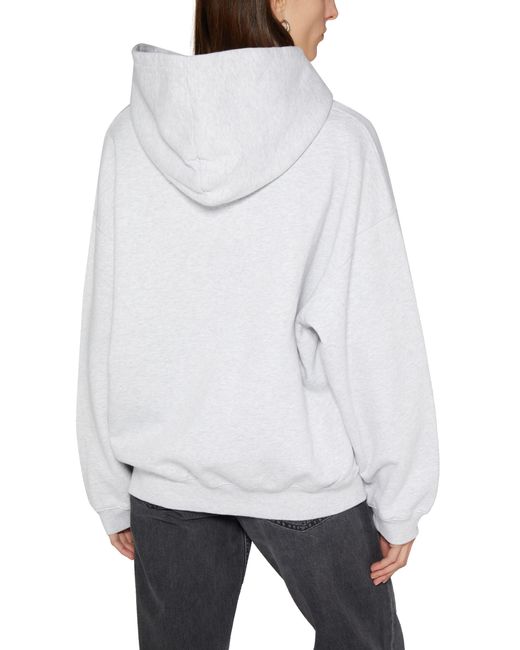 Anine Bing White Harvey Hooded Sweatshirt