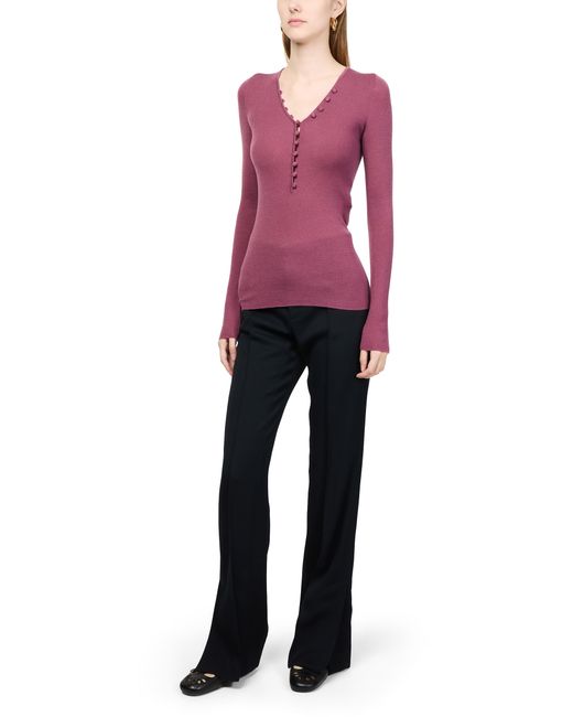 Pull Col En V Chloé en coloris Purple