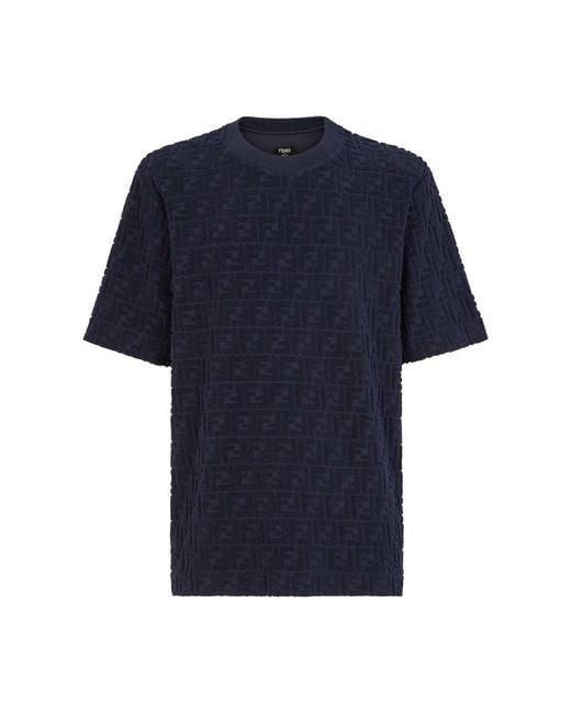 Fendi Blue Oversized T-Shirt for men