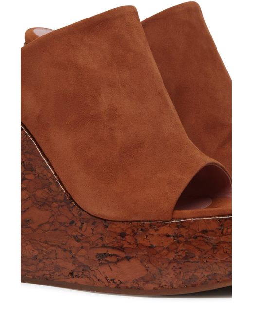 Womens Shoes Heels Wedge sandals HAUS OF HONEY Suede Marble 95mm in Brown 
