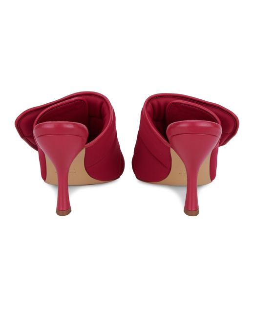 GIA COUTURE Red Velcro Strap Mules