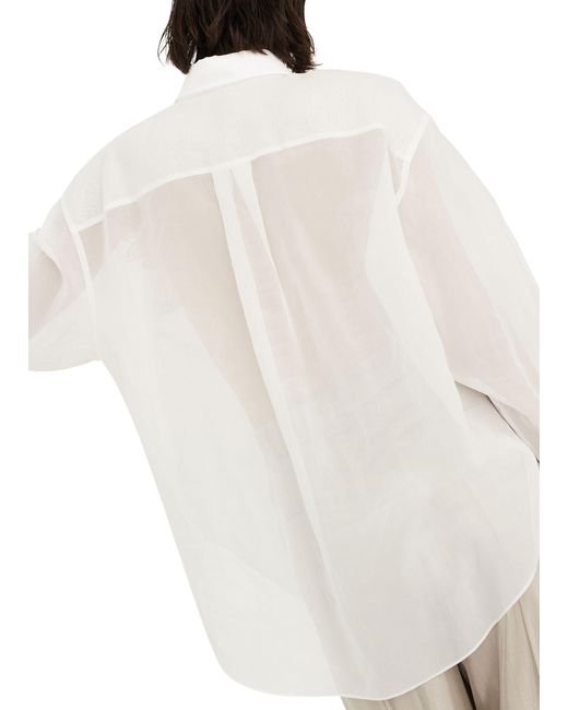 Chemise avec broderie Brunello Cucinelli en coloris White