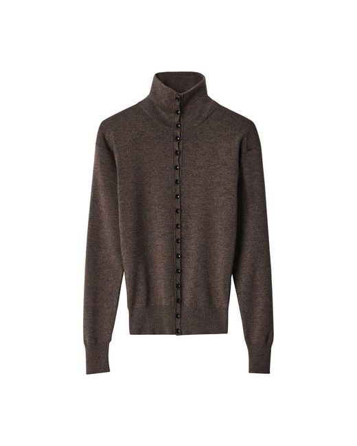 Lemaire Brown Button-Down Long-Sleeve Top