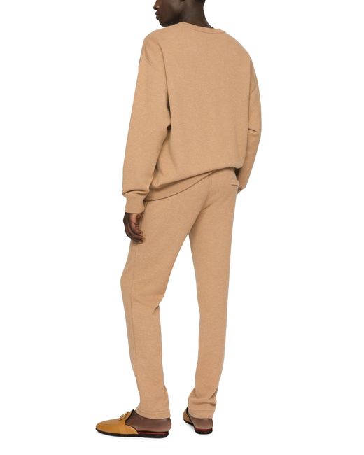 Dolce & Gabbana Natural Cashmere Round-Neck Sweater for men