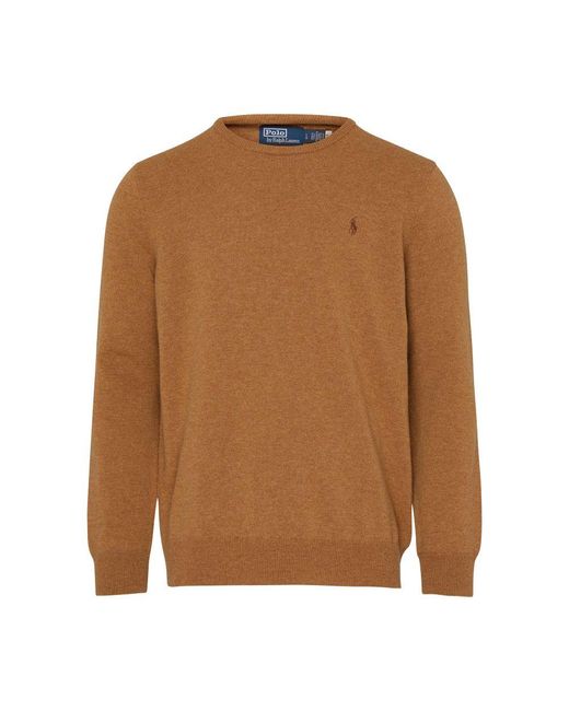 Polo Ralph Lauren Brown Round-neck Sweater With Logo for men