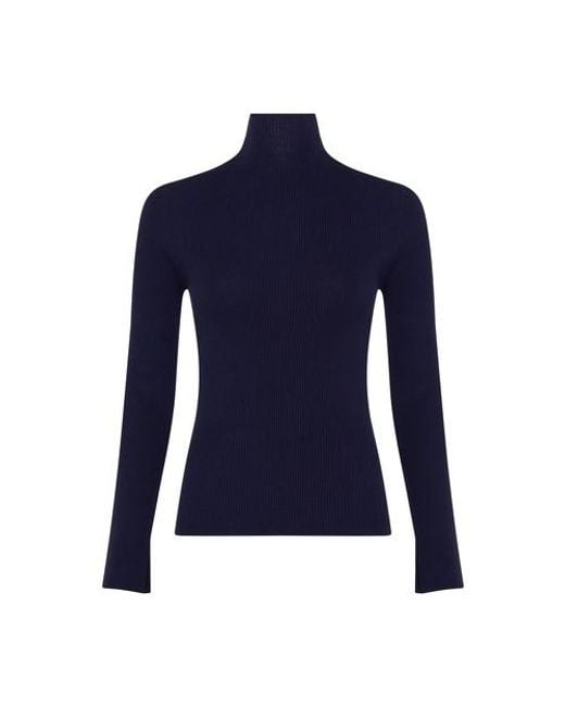 A.P.C. Blue Nicole Mockneck Sweater