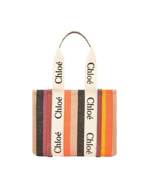 Chloé Multicolor Woody Medium Tote Bag