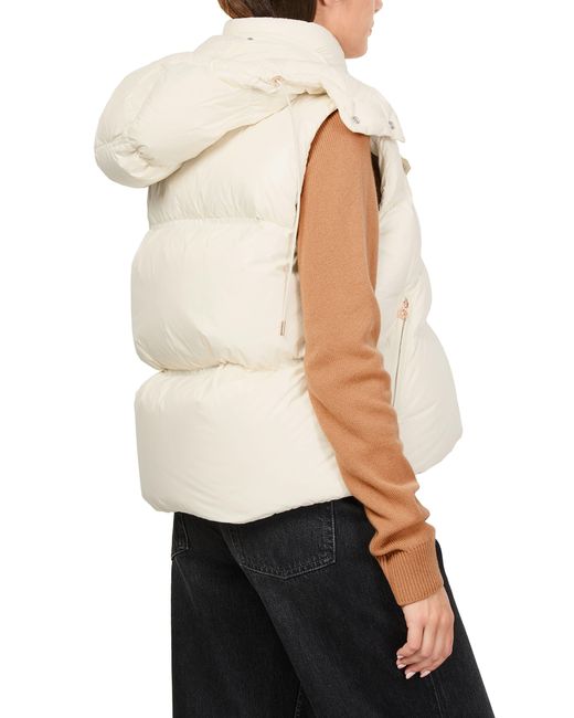 Moncler Natural Pario Sleeveless Down Jacket
