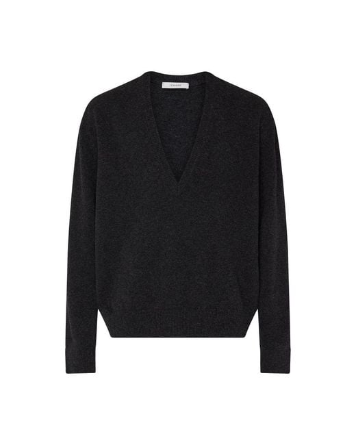 Black deep v neck sweater new arrivals