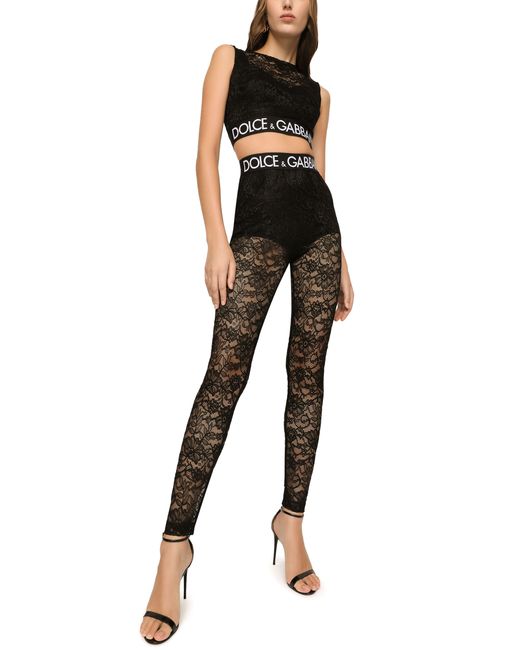 Dolce & Gabbana Black Lace leggings