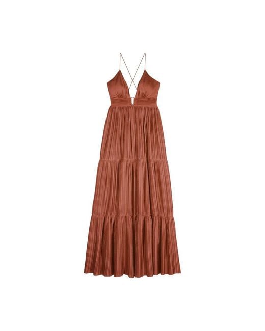 Ba&sh Wasta Long Dress in Brown | Lyst