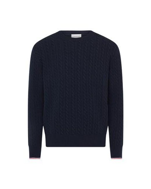 Moncler Blue Round-Neck Sweater for men