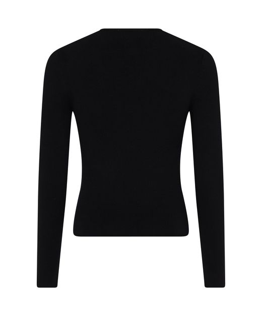 MARINE SERRE Black Core Knit Open Back Pullover