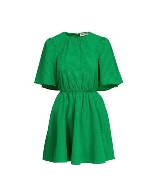 Essentiel Antwerp Green Dottie Mini Dress