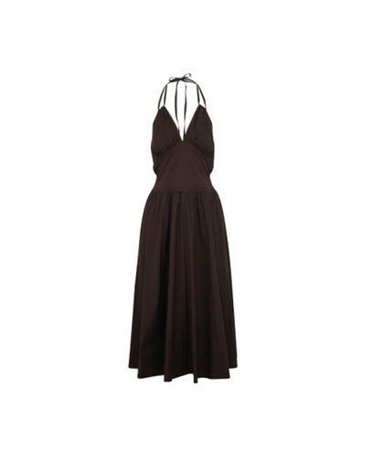 Bottega Veneta Black Maxi Cotton Dress
