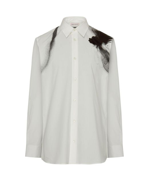 Alexander McQueen Oversize-Hemd in Gray für Herren