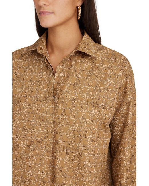 Max Mara Mini Shirt Dress Bevanda in Brown | Lyst