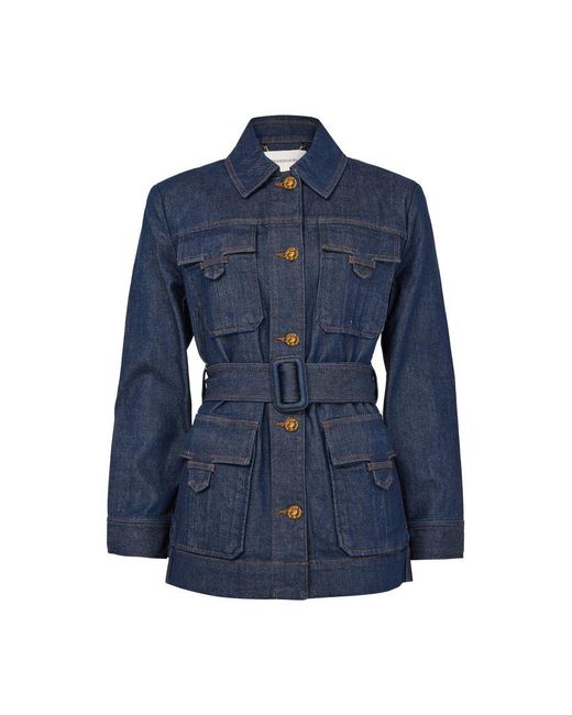 Zimmermann Blue Illuminate Jeansjacke Mit Gürtel