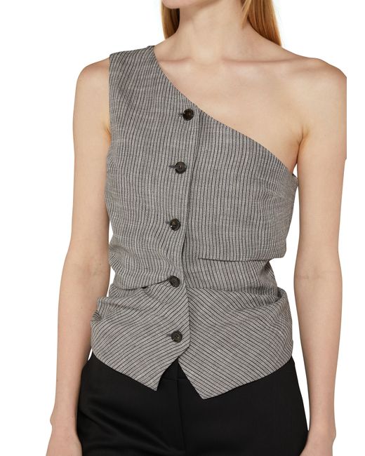 Acne Gray Buttoned Top