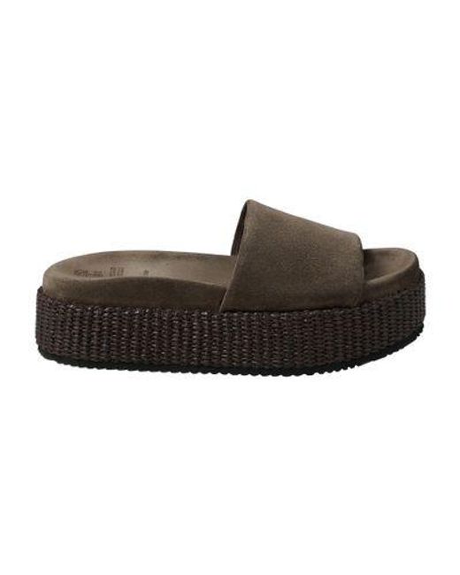 Brunello Cucinelli Brown Wedge Shoes