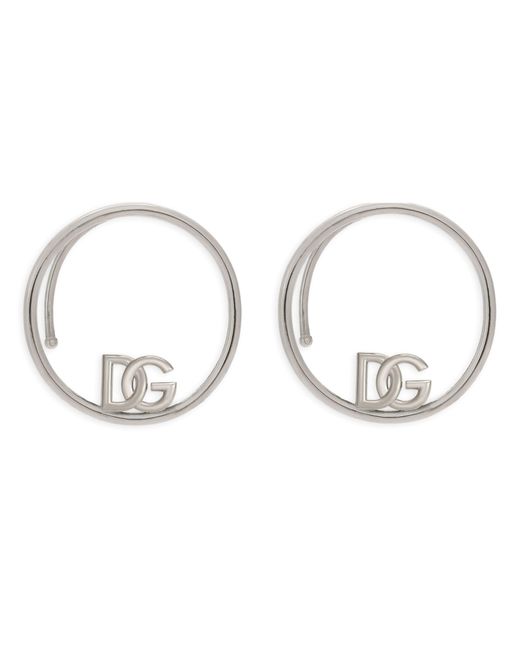 Dolce & Gabbana Metallic Ear Cuff Earrings With Dg Logo