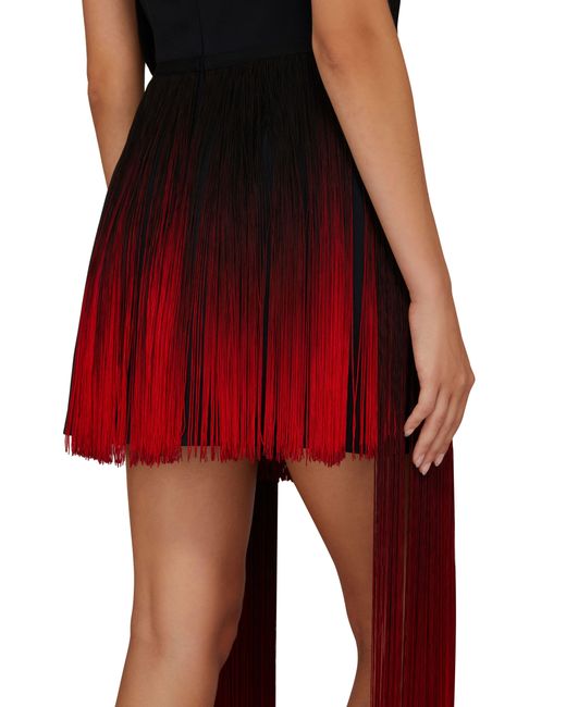 David Koma Red Gradient Mini Cami Dress