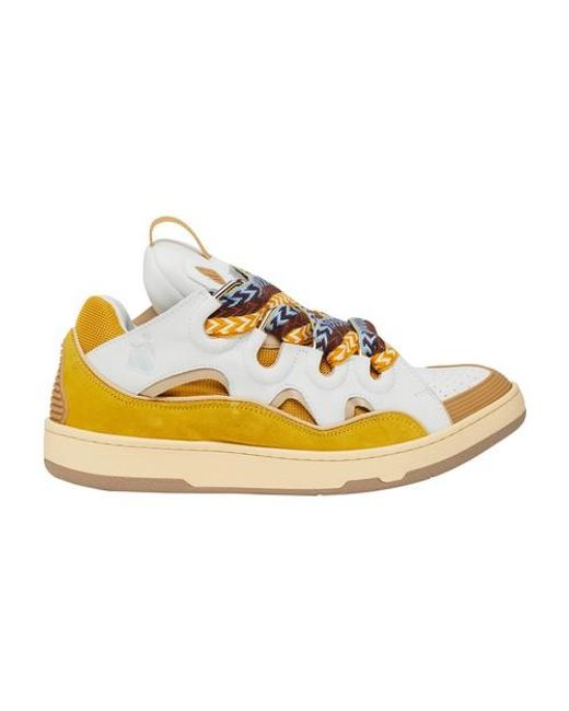 Lanvin Yellow Curb Sneakers for men
