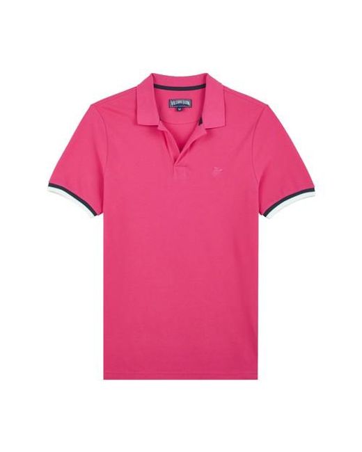 Vilebrequin Cotton Pique Polo Shirt Solid in Rose_shocking (Pink) for Men -  Lyst