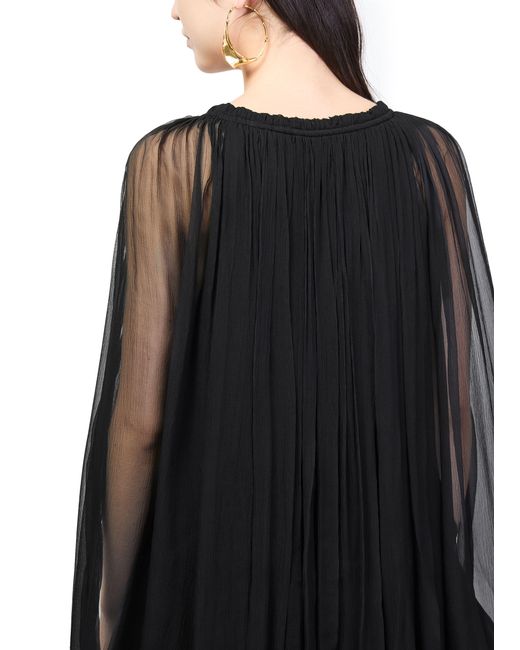 Mini Robe Cape Chloé en coloris Black