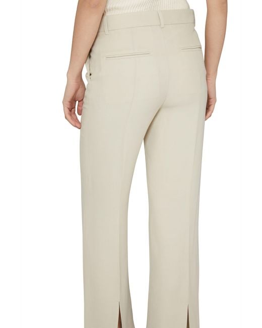 Totême  White Straight Viscose And Wool Pants