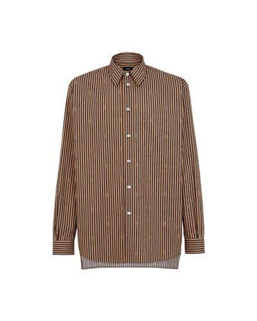 Fendi Brown Long-Sleeved Shirt for men