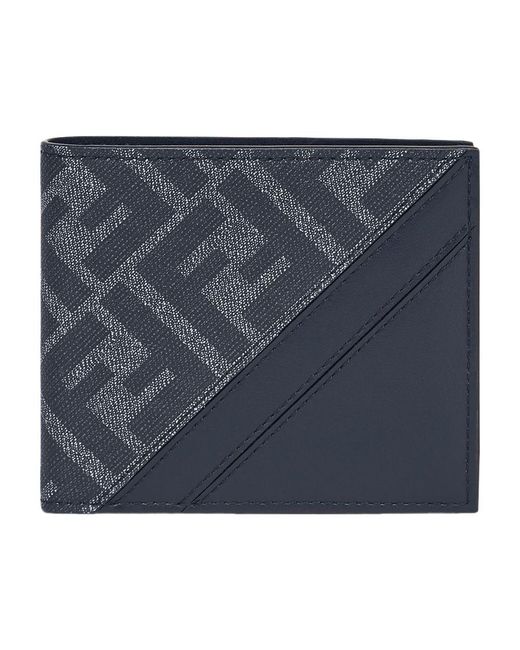 Fendi Blue Diagonal Wallet for men