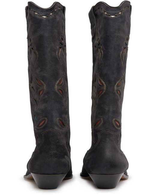isabel marant denvee suede boots