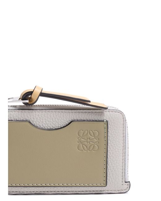 Porte-Cartes Et Monnaie En Cuir De Veau Grainé Souple Loewe en coloris Metallic