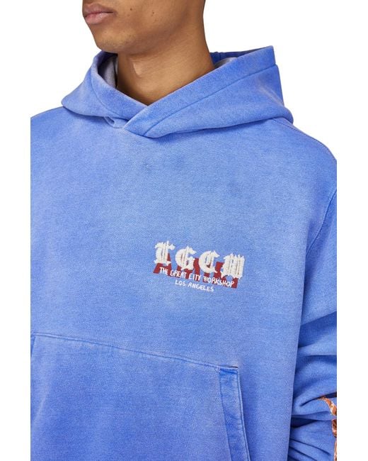 Amiri T.g.c.w. Flames Hoodie in Blue for Men | Lyst