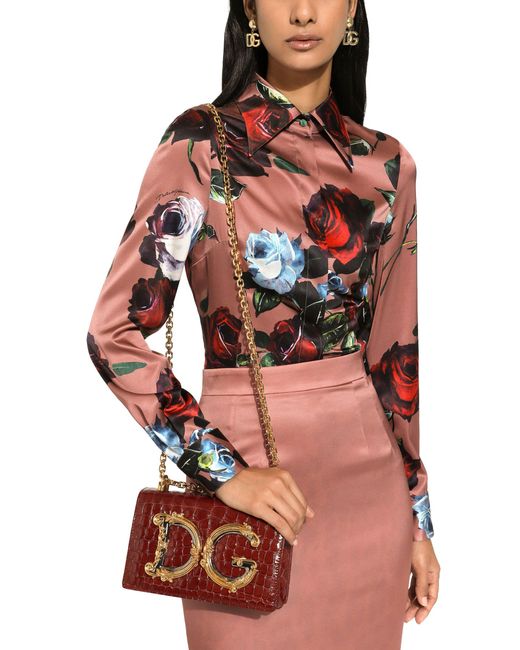 Dolce & Gabbana Red Medium Dg Girls Shoulder Bag