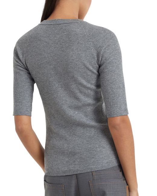 Brunello Cucinelli Gray Sparkling Cashmere Sweater