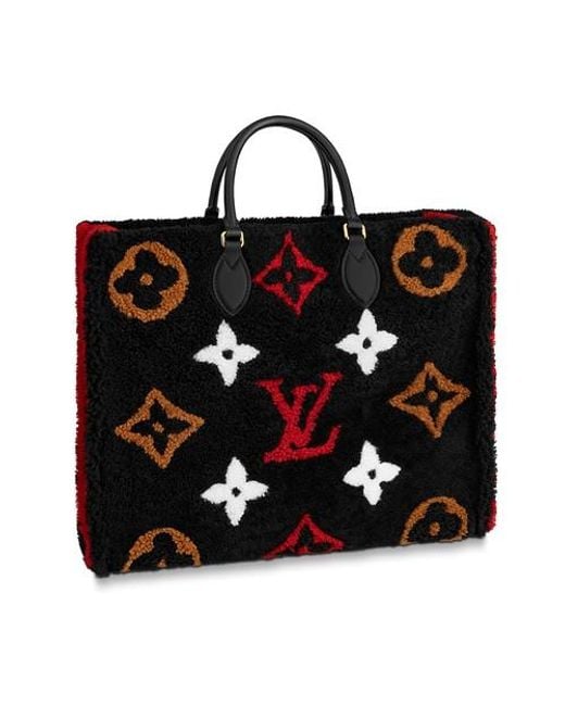 Louis Vuitton Limited Edition Monogram Fleece Teddy Onthego GM Tote Bag