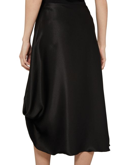 Loewe Black Embellished Silk-satin Midi Skirt
