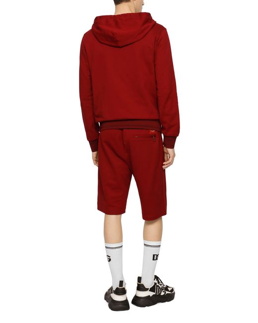 Sweat à capuche avec fermeture à glissière Dolce & Gabbana pour homme en coloris Red