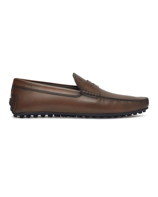 Tod's Brown City Gommino Loafers for men