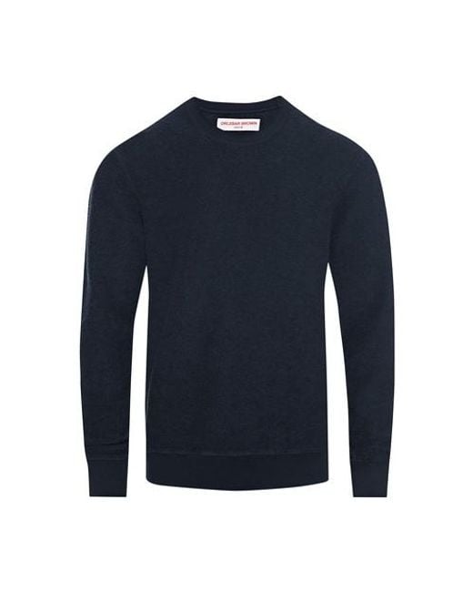 Orlebar Brown Blue Pierce Longer Loop Sweatshirt for men