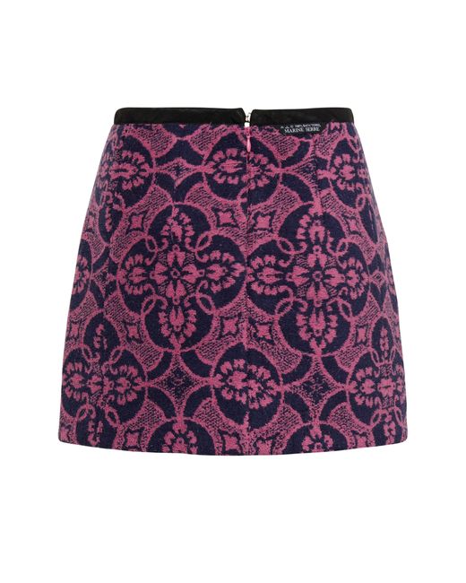 MARINE SERRE Purple Oriental Towels Mini Skirt