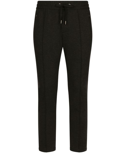 Dolce & Gabbana Black Stretch Jersey Jogging Pants for men
