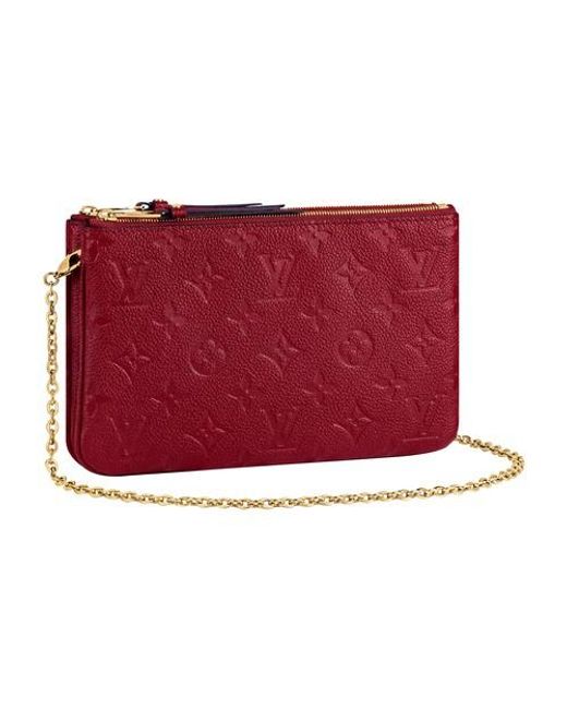 Louis Vuitton Double Zip Pochette in Red | Lyst