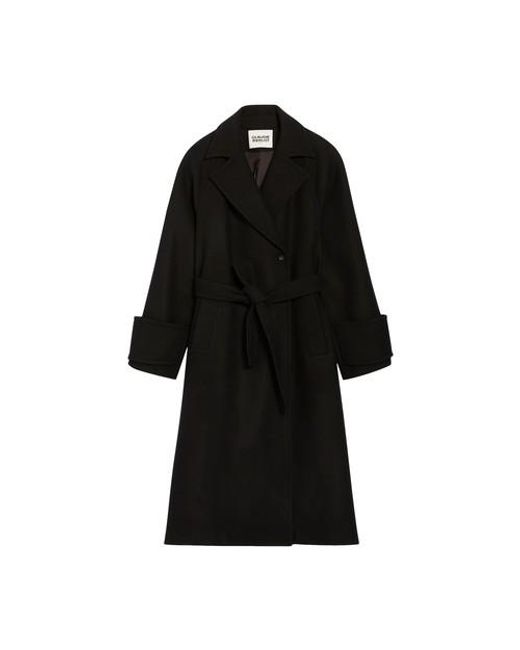Claudie Pierlot Black Mid-length Wool Blend Coat