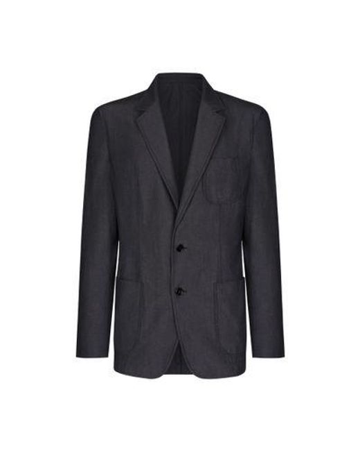 Dolce & Gabbana Blue Virgin Wool Portofino-fit Jacket for men