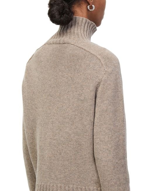 Bompard Gray Pullover Aus Kaschmir Mit Hohem Kragen